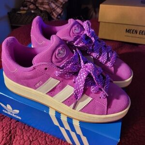 Adidas Vibrant Purple Sneakers with White Accents